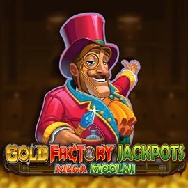 Official Jackpots logo: Gold Factory Jackpots Mega Moolah by Aurum Signature Studios at Winplace Casino